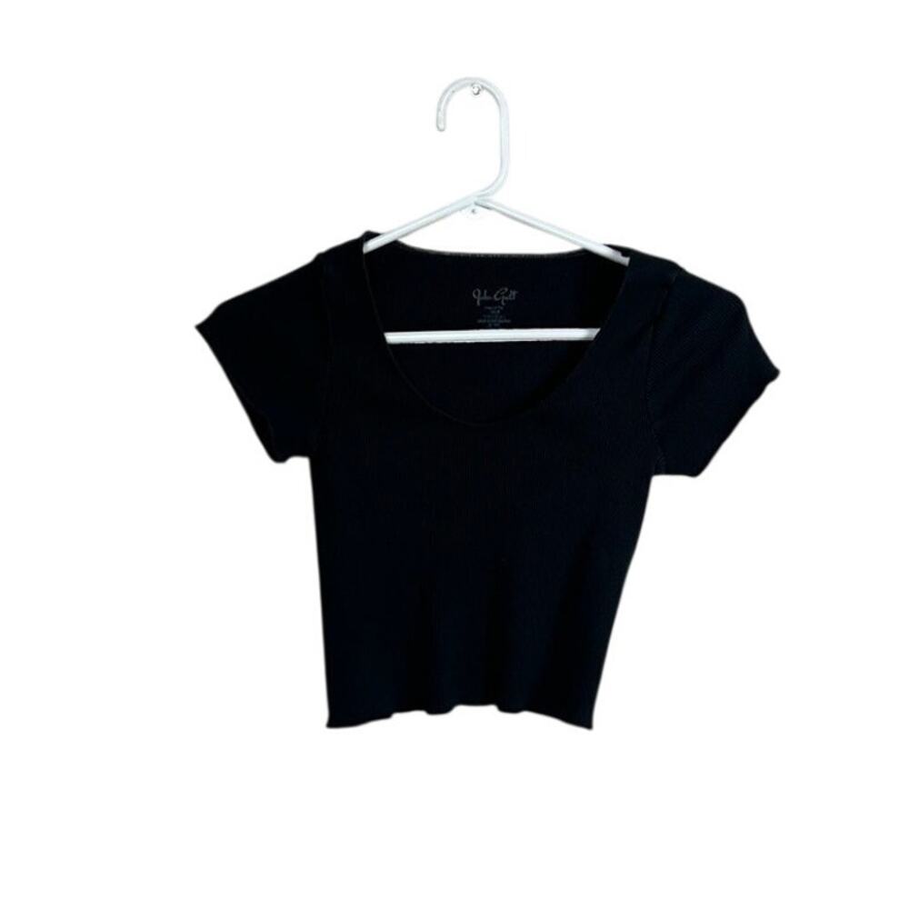 Brandy Melville John Galt Black Scoop Neck Top one size - Picture 5 of 8